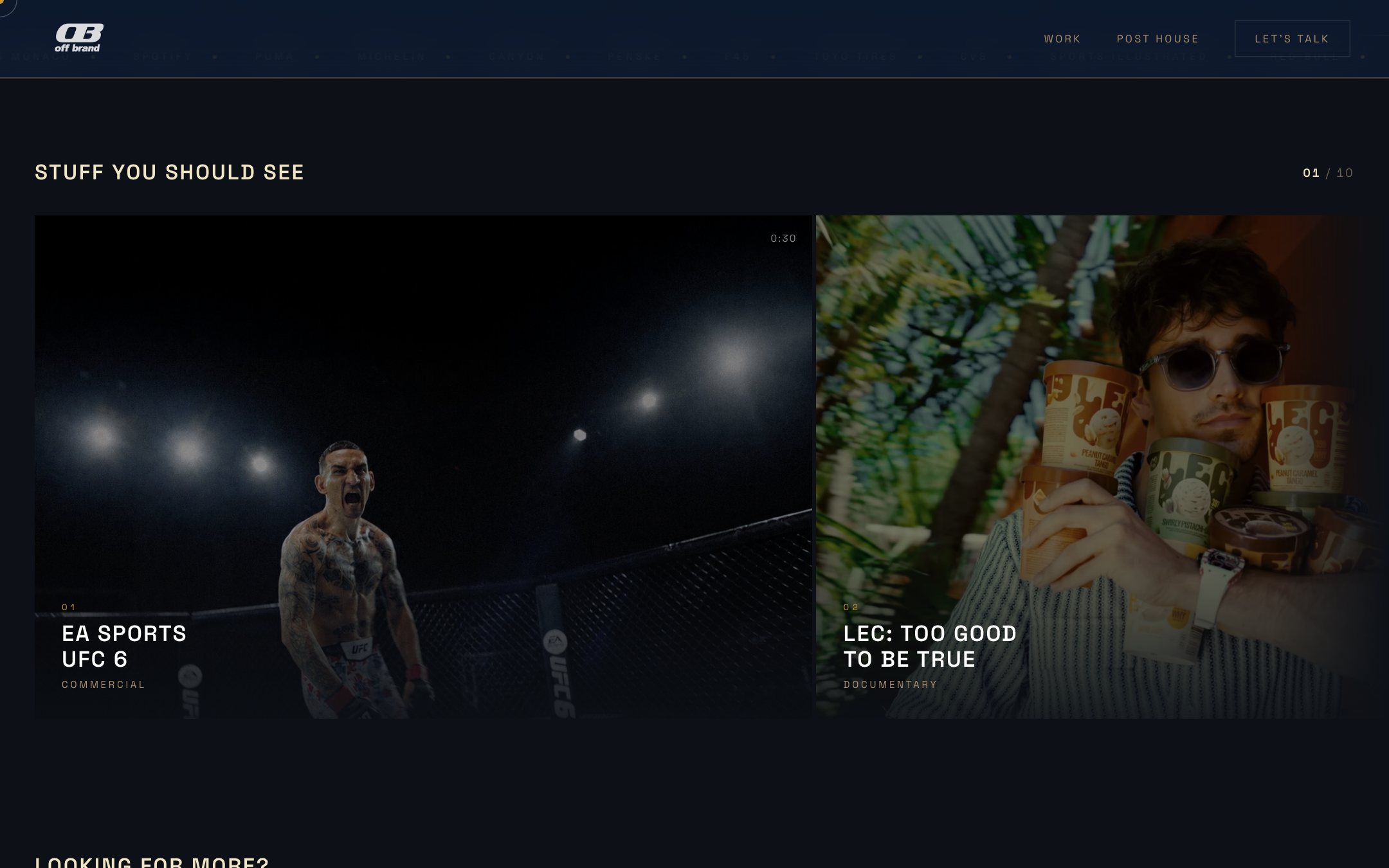 Off Brand Visuals website